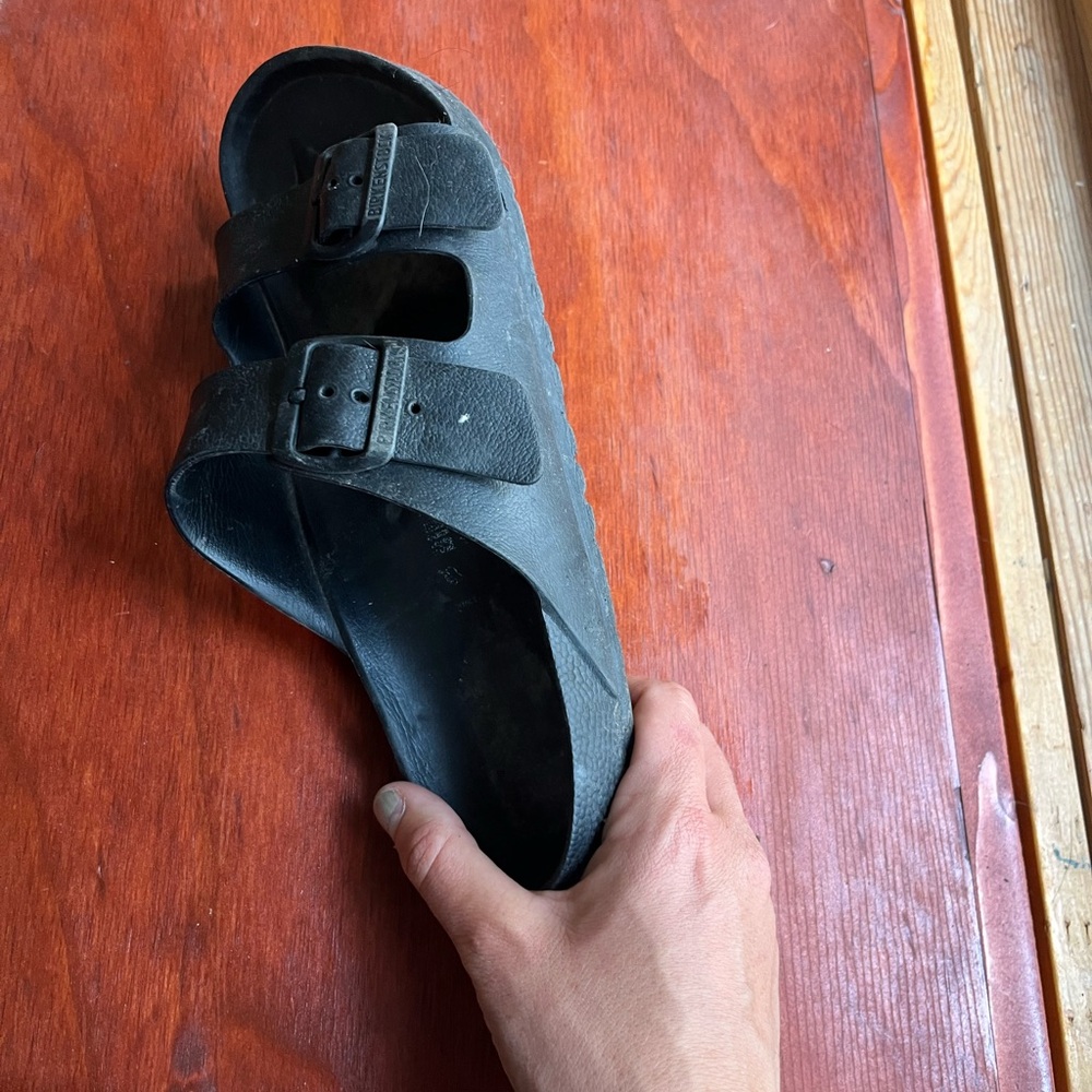 Black Rubber Birkenstock Sandal